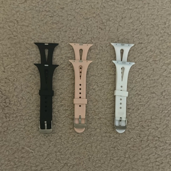 Apple Watch Bands - Black, Pink, White - Picture 1 of 2